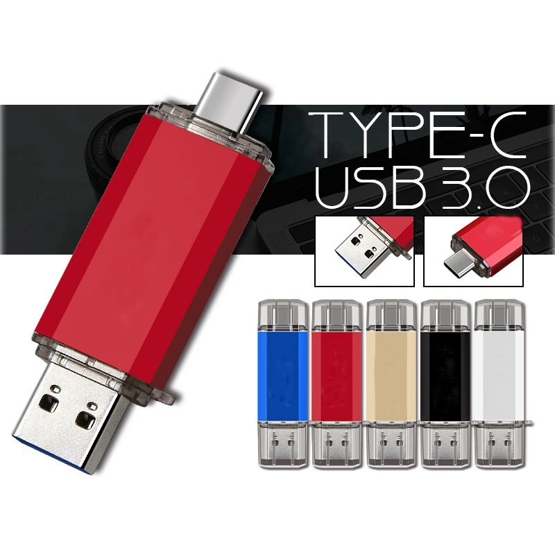 

GITRA CUSTOM Logo New Gift 2 In 1 Otg Usb Flash Drive USB Memory Stick Type C 32Gb 3.0 8GB 16GB 32GB 64GB 128GB