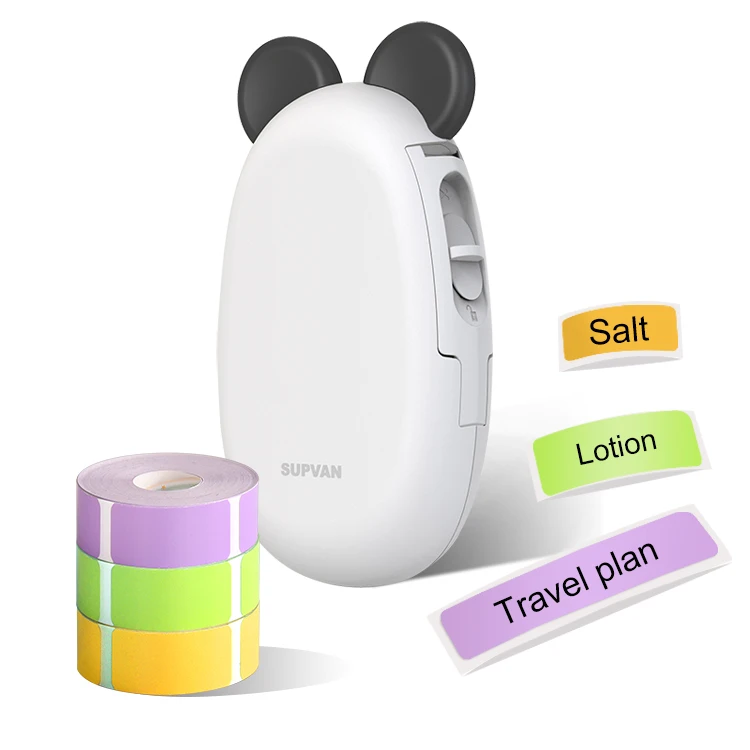 

E10 Portable Multifunction Thermal Printer Smart Label, White green pink