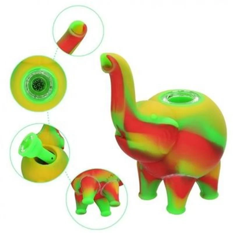 

Elephant Silicone Detachable Smoking Pipe, Random
