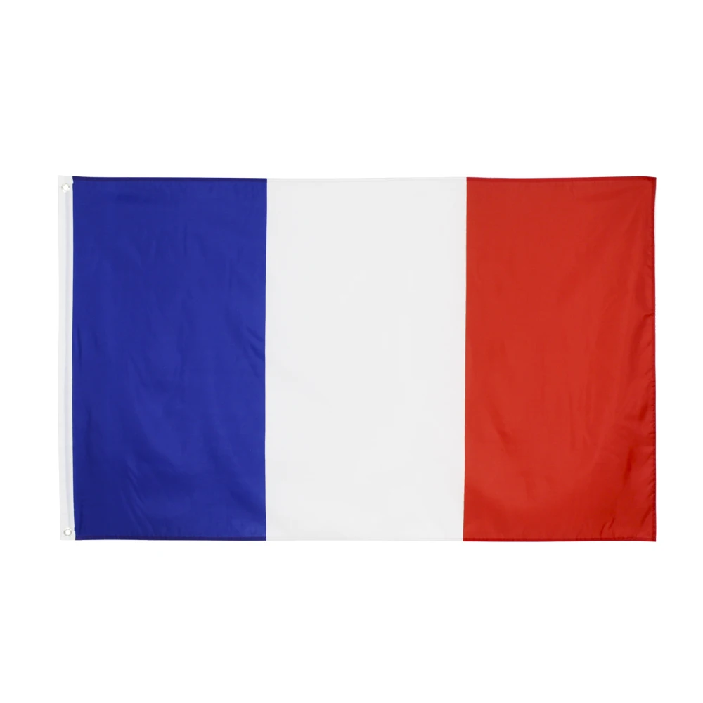 Wholesale 100% Polyester 3x5ft Stock FR Blue White Red French France Flag