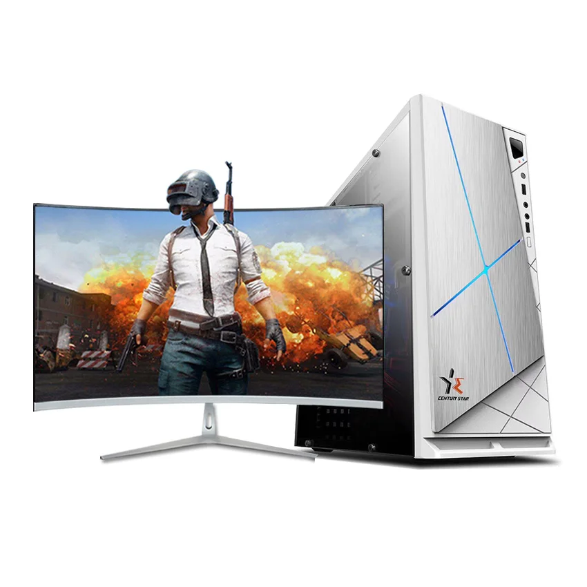 

Desktop PC Intel i7 Core process China computer 256G SSD 2TB HDD quad on sale DDR4 nvidia GTX 3Ghz, White