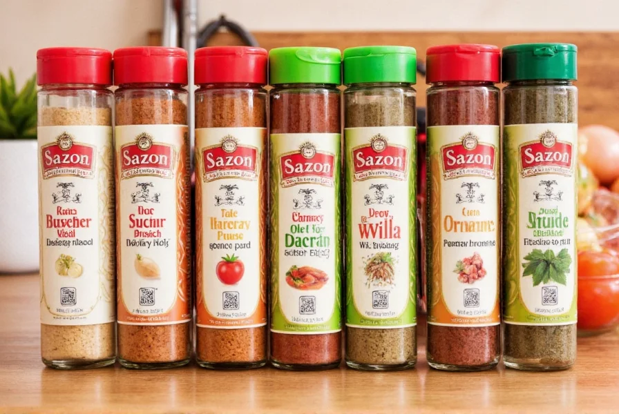 Colorful spices including cumin, annatto, coriander, and garlic powder in small bowls