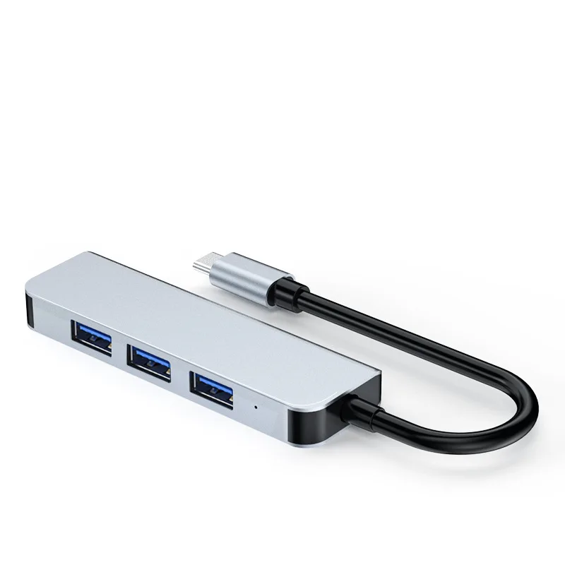 

4 in 1 USB Type C Multifuction male-female aluminum alloy type-c to converter cable adapter usb hub, Support oem