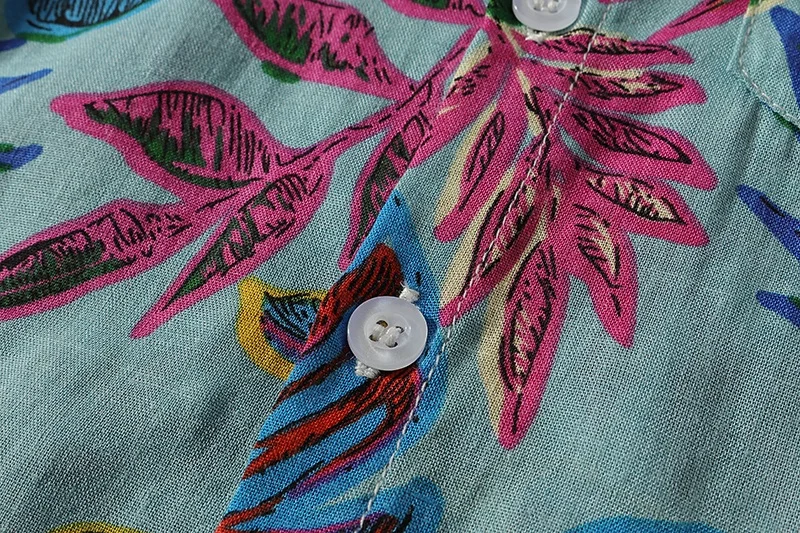 
summer shirt for kids full-print leaf boys clothes handsome refreshing boys shirts 