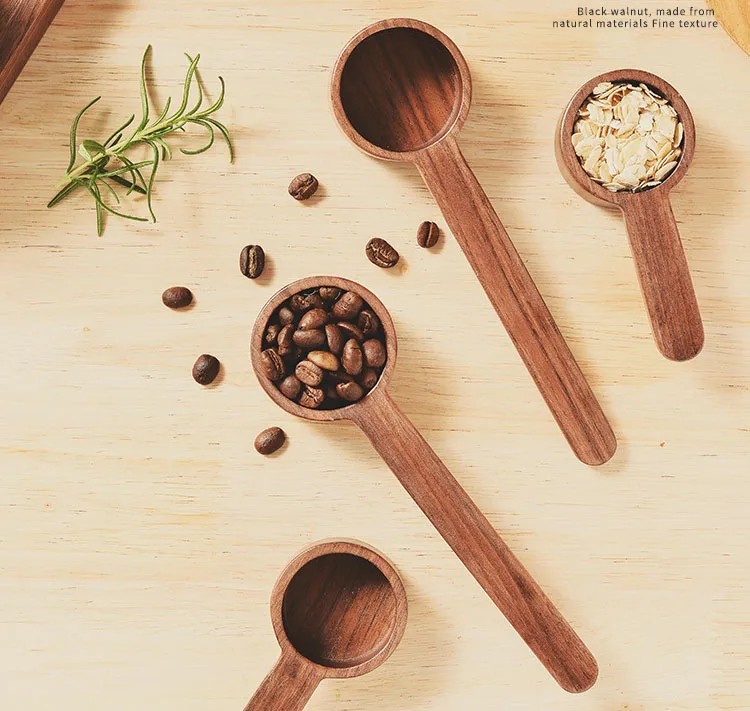 

Acacia Wooden Measuring Spoon Mini Coffee Bean Milk Powder Spoon Kitchen Serving Ladle Wooden Kitchen Soup Spoon, Natural