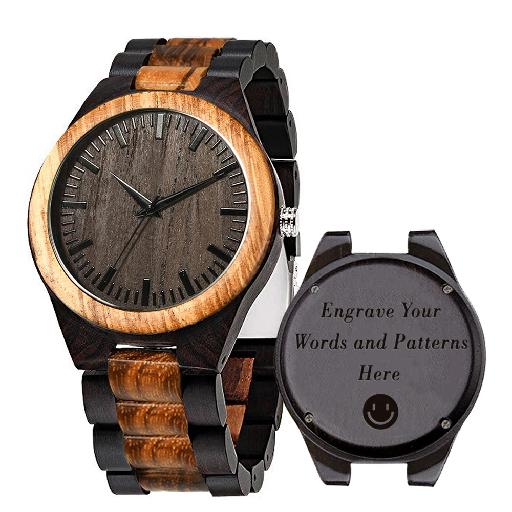 

New Arrival 100% Full Test No Minimum Modern custom wood watch engrave Supplier in China