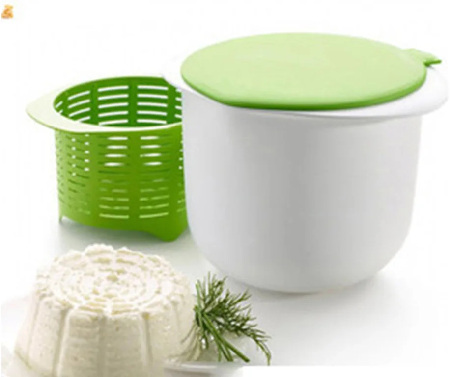 

Cheese Draining Basket Set DIY Butter Punched Yogurt Cheese Strainer Cheese Maker Kit, As the picture