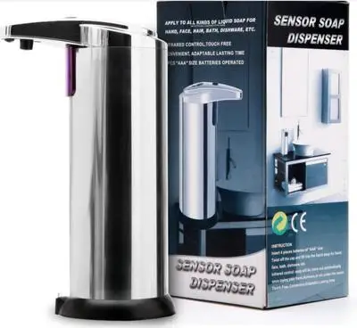

Touchless Stainless Steel Automatic Liquid Soap Dispenser (battery type)