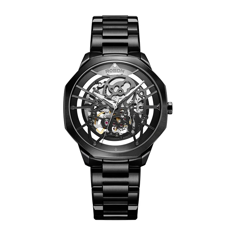 

OEM High Quality 8N24 Skeleton Automatic Men Watch Leather Stainless Steel 5 ATM Waterproof Luxury Mechanical Watch