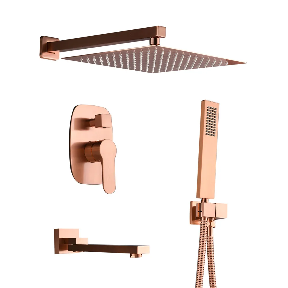 

Shower Waterfall System Rain Ultra-thin Ceiling Head/Handheld/Mixer Bathtub Hardware Kits For Home