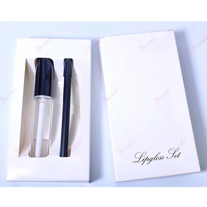 

private label organic lipliner and liquid lipstick dual lip liner set