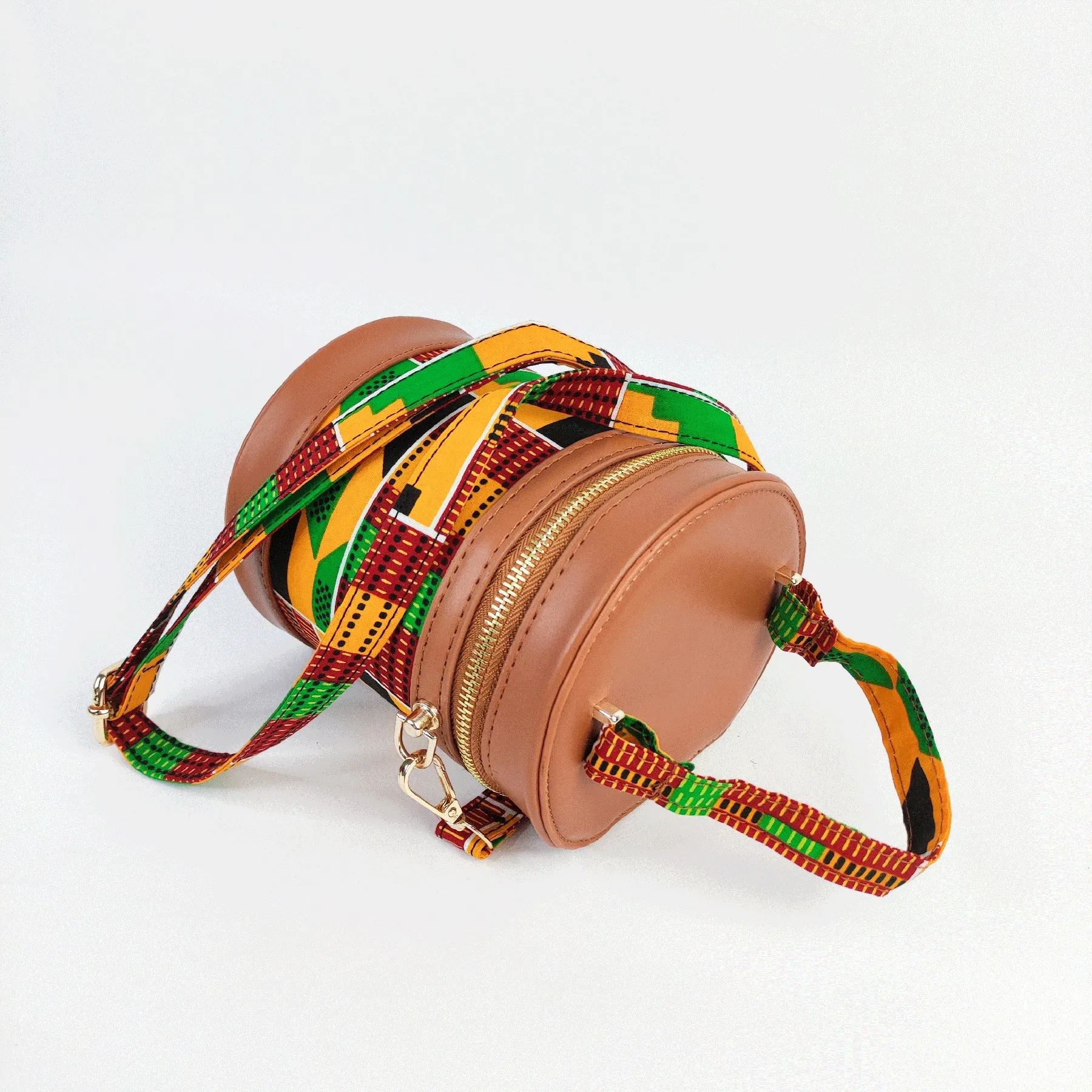 

2021 Hot Selling Basic Handbag African Print Girls Trendy Bucket Bag, Kente