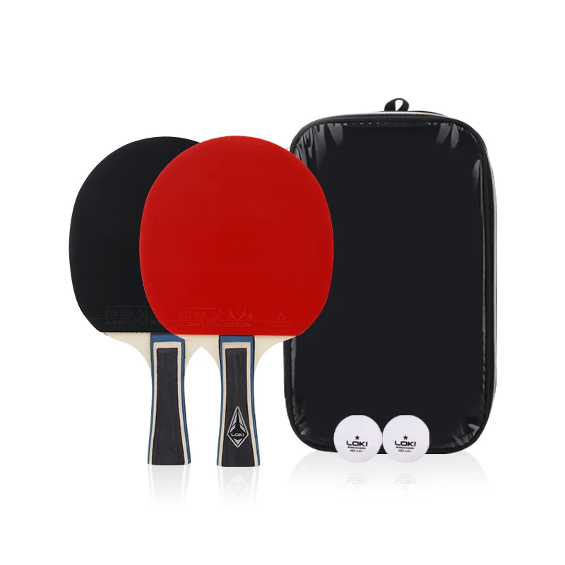 

LOKI Wholesale price hot sale good quality table tennis racket ping pong paddle with 2 balls