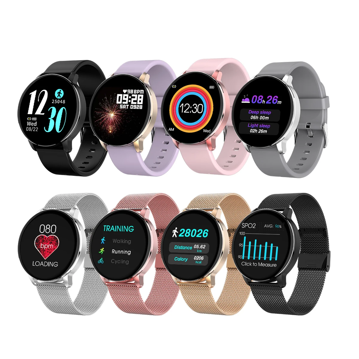 

2021 new rohs big 1.3 inch ips full round screen sport smartwatch r5 man smart watch, Black/silver/pink/gold/gray