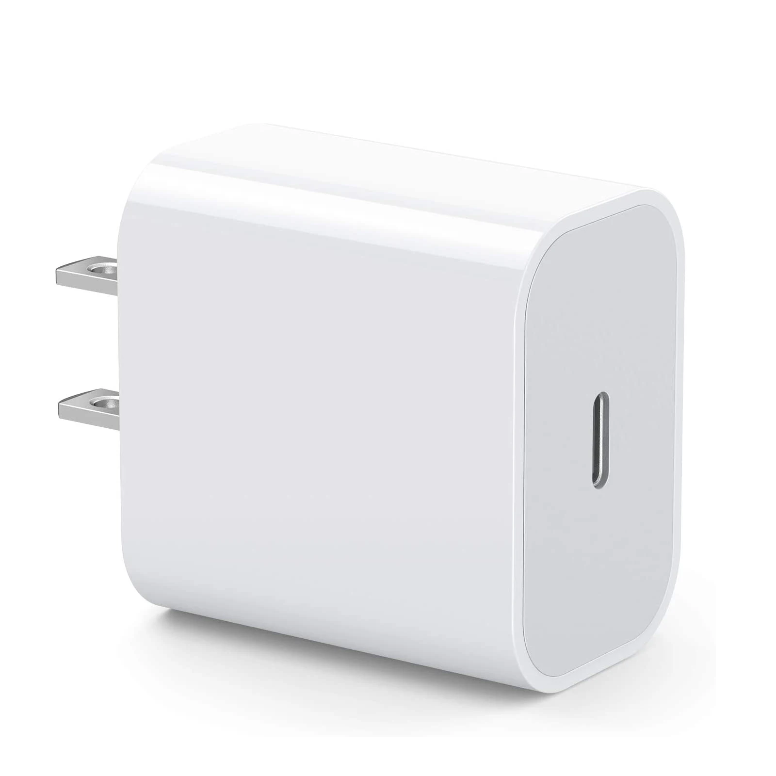

18w 20w Usb-c Power Adapter Us Uk Plug Wall Fast Charger For Iphone 12 12pro For Apple, White