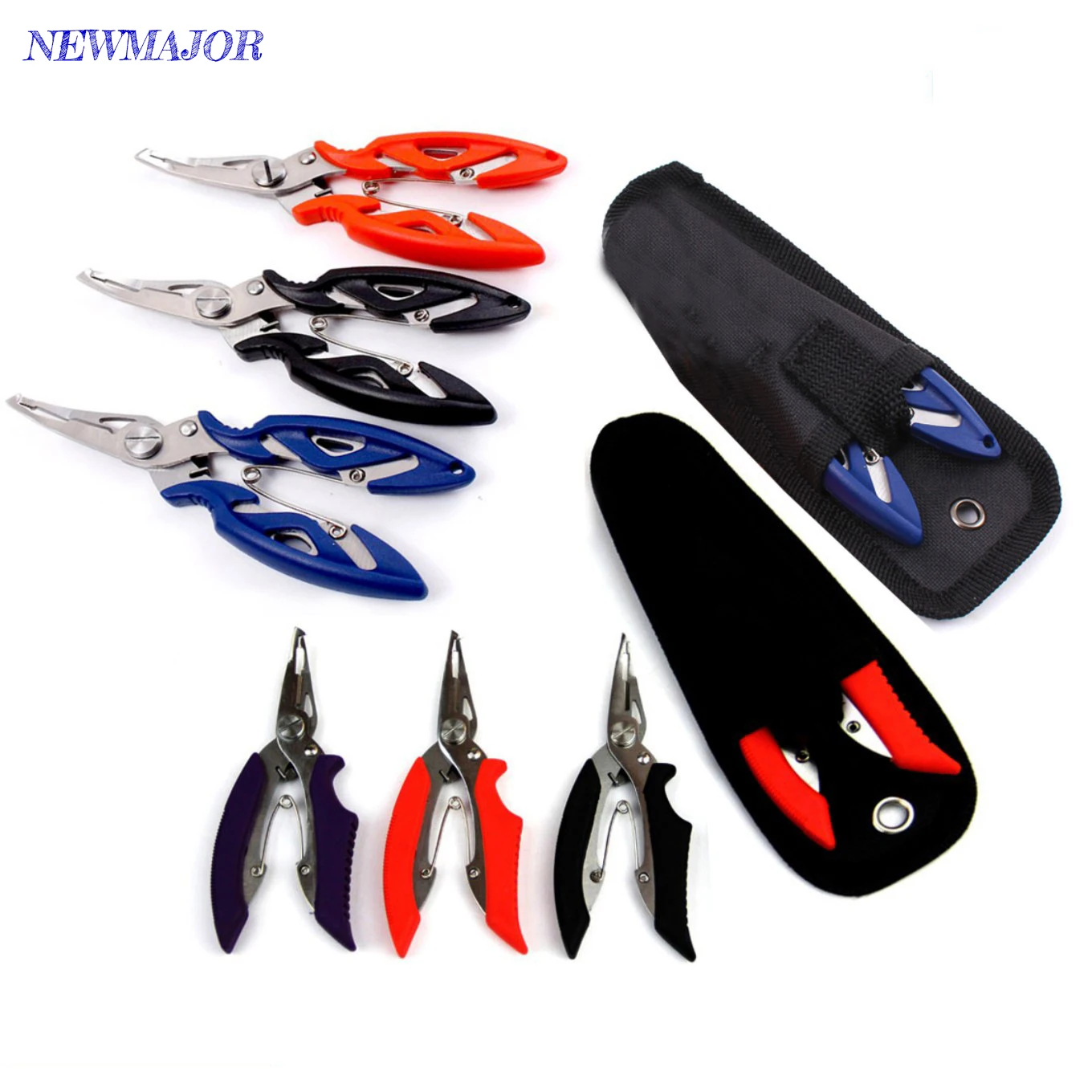 

NEWMAJOR Wholesale 13cm Fishing Pliers Scissor Braid Line Lure Cutter Stainless Steel Fishing Cutting pliers for fishing
