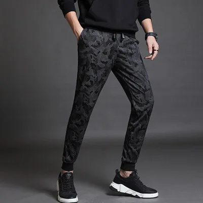 

Thin Summer Casual Pants Male Teenager Students Loose Large Size Sweatpants Overalls Harem Pants Nine-point Pants Mens