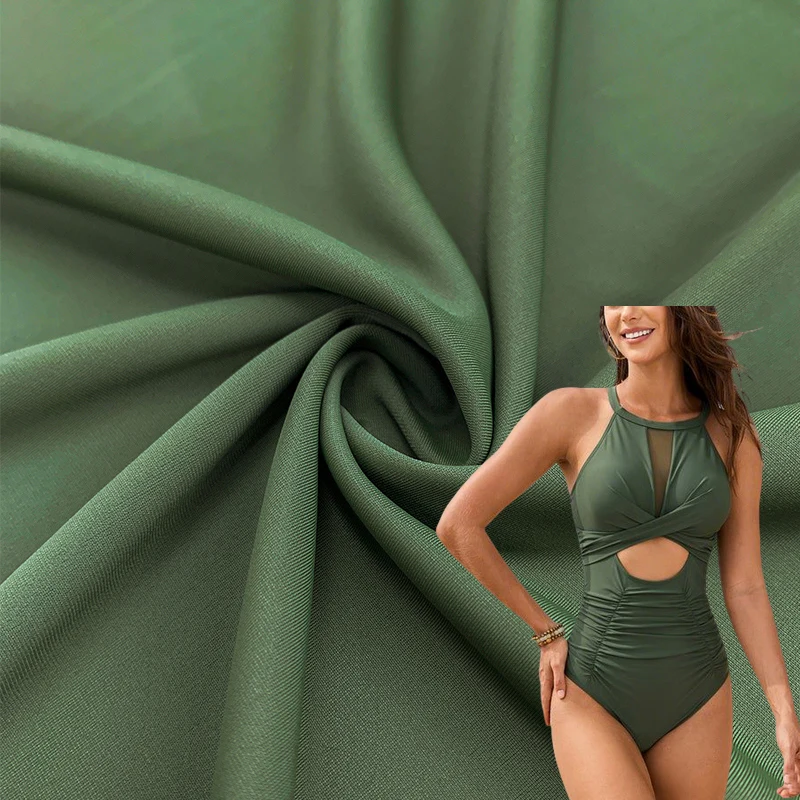 82 Nylon 18 Spandex 4 Way Stretch Breathable Smooth Good Quality Customized Swimwear Fabric