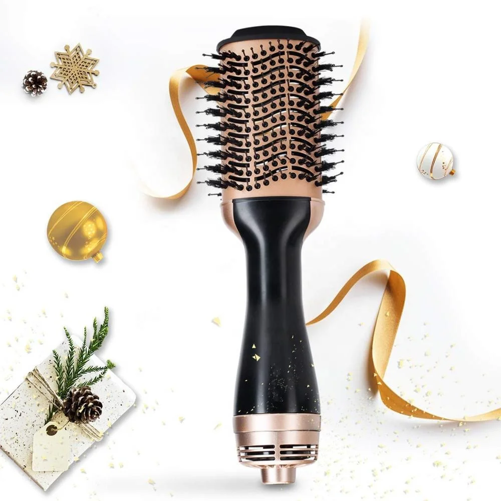 
Amazon Hot Selling 2 in 1 Multifunctional Degree 1000W Professional Brush Fast Straight Hot Air Styler Brush One Step Hair Dryer  (62535439321)