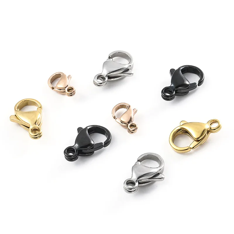 

Fashion Gold Stainless Steel Lobster Clasp Color Preserving for DIY Bracelet Necklace Connecting Clasp Jewelry Accessories