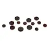 Large smooth touch flash black four-hole button round custom resin plastic button