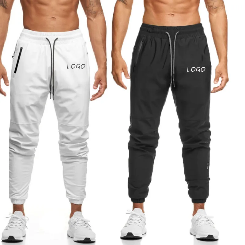 

Mens Gym Wear Sports Fitness Trousers Fashion 2021 Men Woven Reflective Multi Pocket Slim Casual Pants, As picture