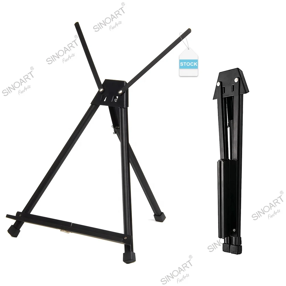 

SINOART Low MOQ Artist Portable Art Aluminum Easel Stand for Painting/Display Table Top Easel