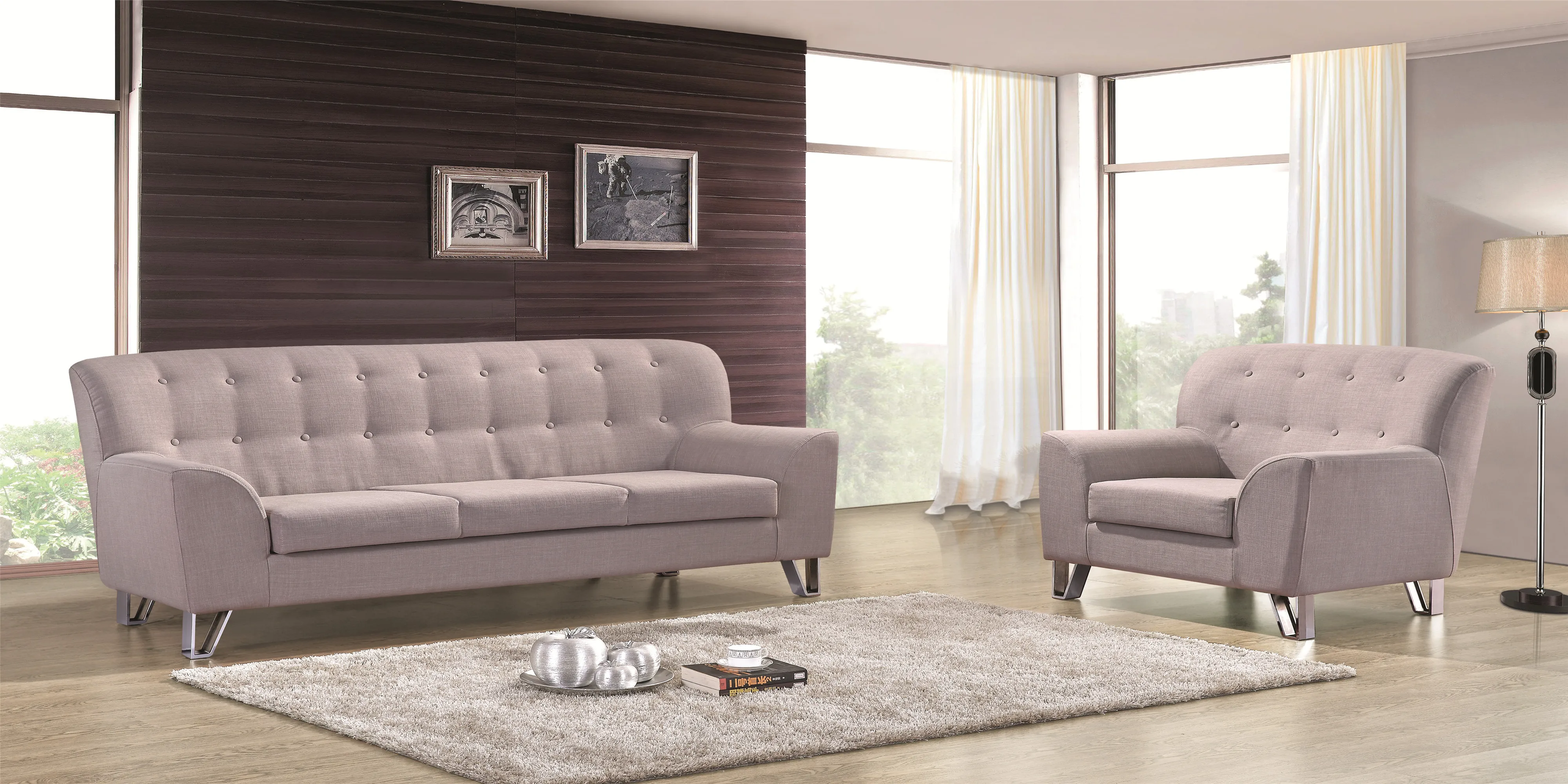 Living Room Furniture Linen Fabric Sofa Sets Factory Price