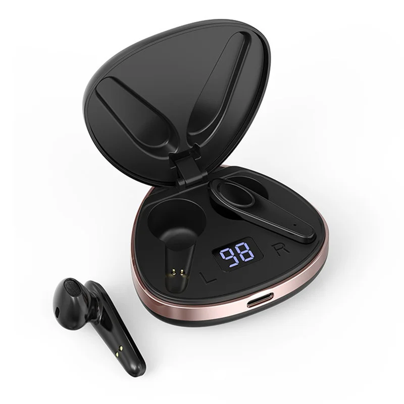 

X19 TWS5.0 IPX5 Portable Wireless Earphone With Microphone LED display Running Sport Headphone, As the picture shown