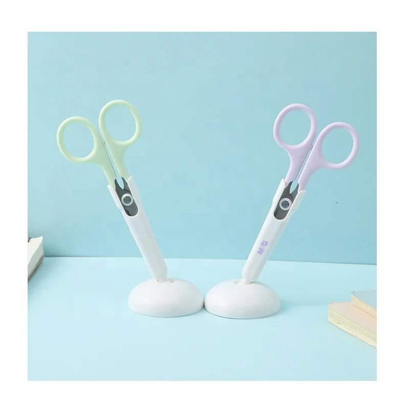 

Cute Marandi Colors Cutting Scissors Mini Scissors Standing Base Kid Scissors For School DIY