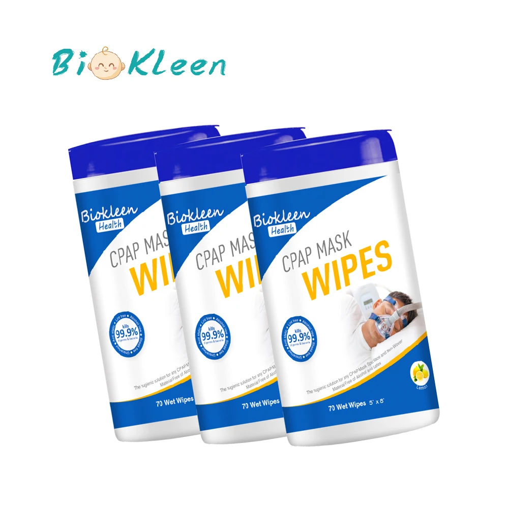 

Biokleen Natural Ingredients 70ct Samll MOQ Cpap Cleaner Wipes In Tube