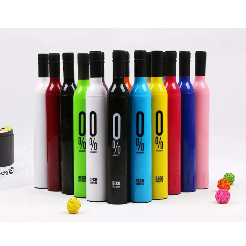 

Wholesale Cheap Creative Fold Wine Bottle Anti-UV Sun Umbrella For Outdoor Travel Promotion Umbrella Accessory Gift Custom Logo, Customize