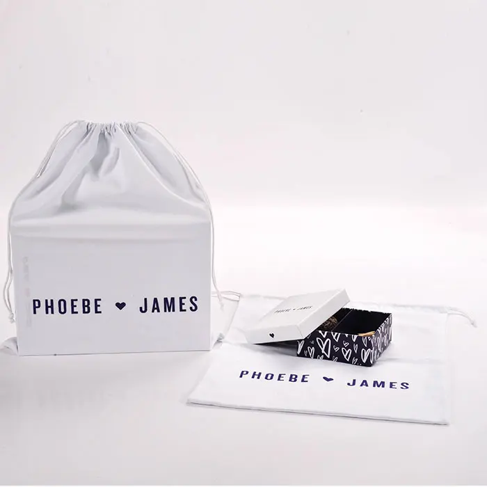 
High quality custom wholesale waterproof recycle eco friendly drawstring jewelry dust packaging bag pouch 