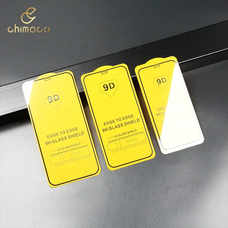 

Phone Custom Size Anti Fingerprint Thin 9D Tempered Glass Silk Print Screen Protector For iPhone 12 Pro