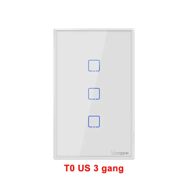 
Sonoff T0 US Smart Wifi Wall Light Switch Touch/WiFi/RF/APP Remote Smart Home Wall Touch Switch with Alexa Google Home T2 