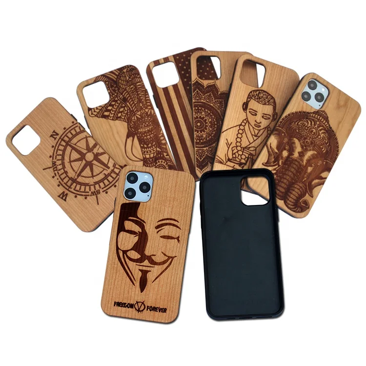 

Customize Design Wooden Hand Carved Mobile Back Cover Wood Cell Phone Case For iPhone, Multiple styles to choose