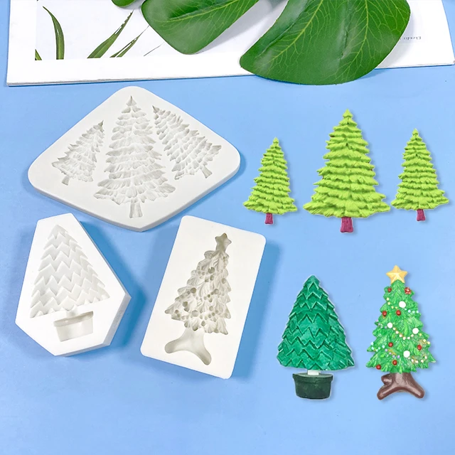 

Christmas Tree Silicone Cake Baking Mould Cake Pan Handmade Soap Moulds Biscuit Chocolate Ice Cube Tray DIY Mold