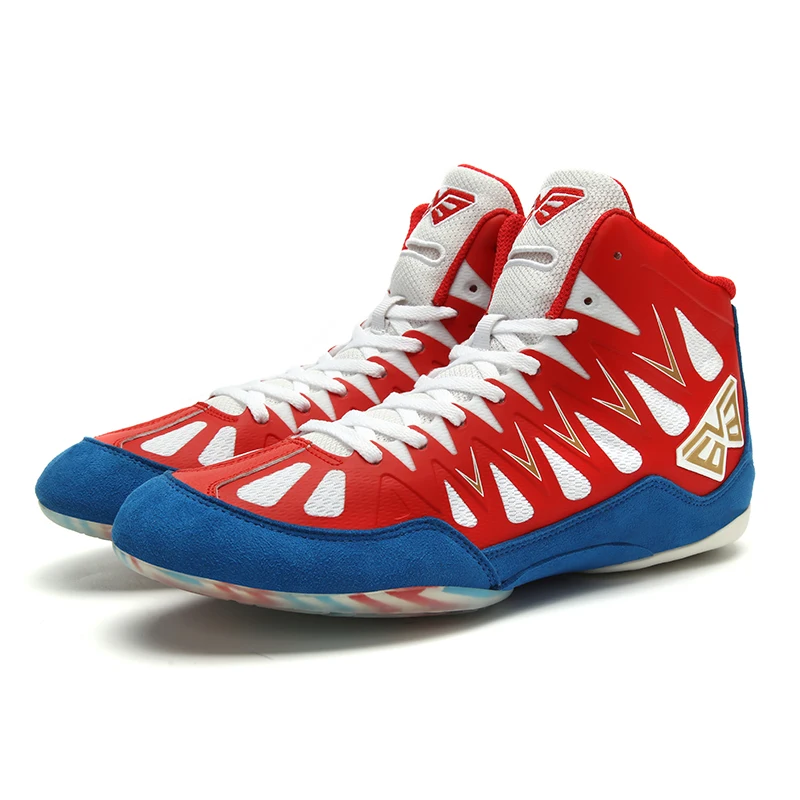 

High Quality Comfortable Professional Men Boxing Shoes Wholesale Breathable New Style Mesh Leather Women Boxing Shoes