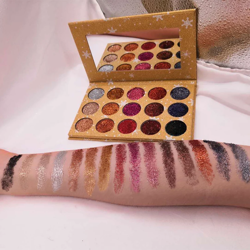 15 color makeup palette us eye shadow kit product beauty glazed set private label eyeshadow palette