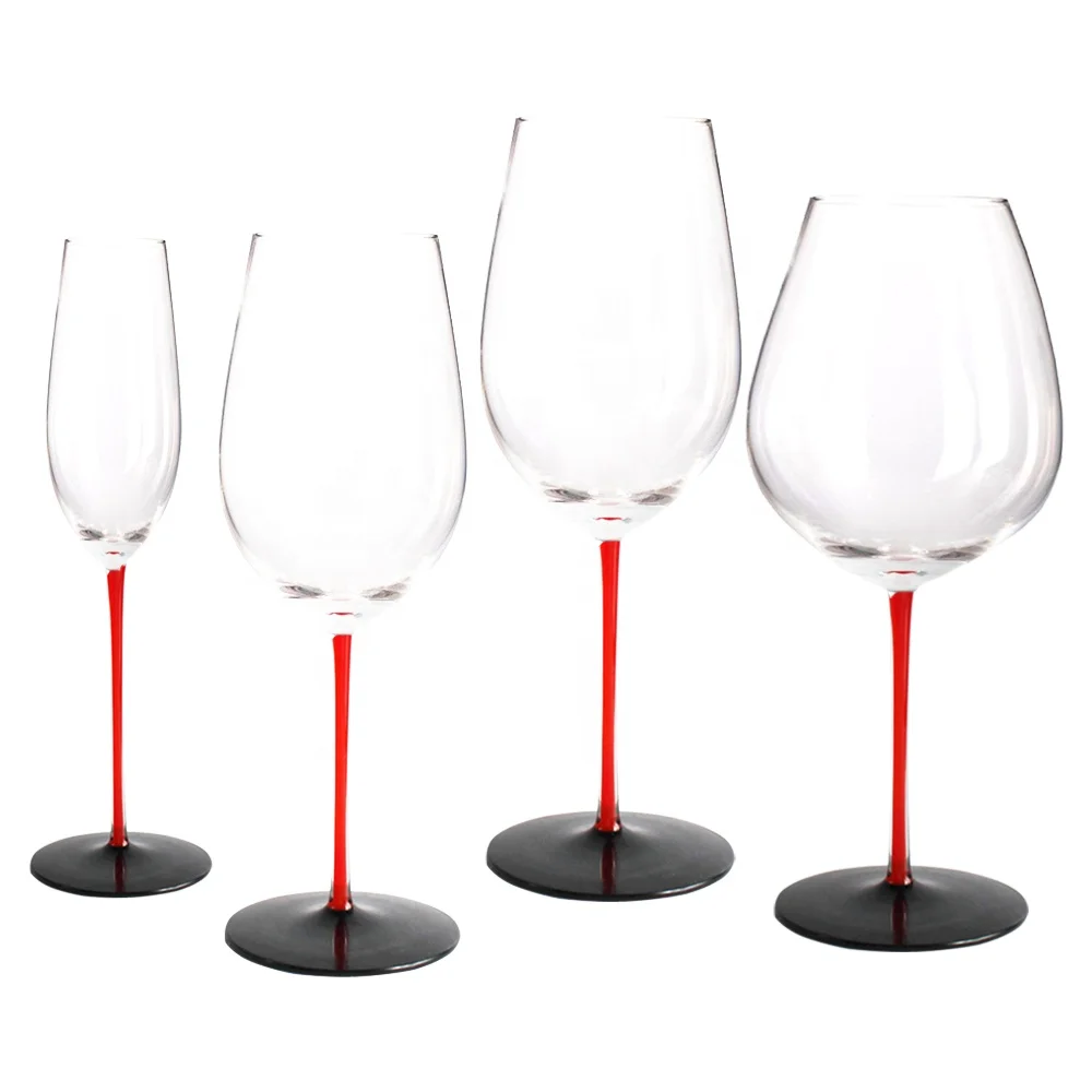 

Best selling products 2021 custom glass cups wine glasses clear, Clear red