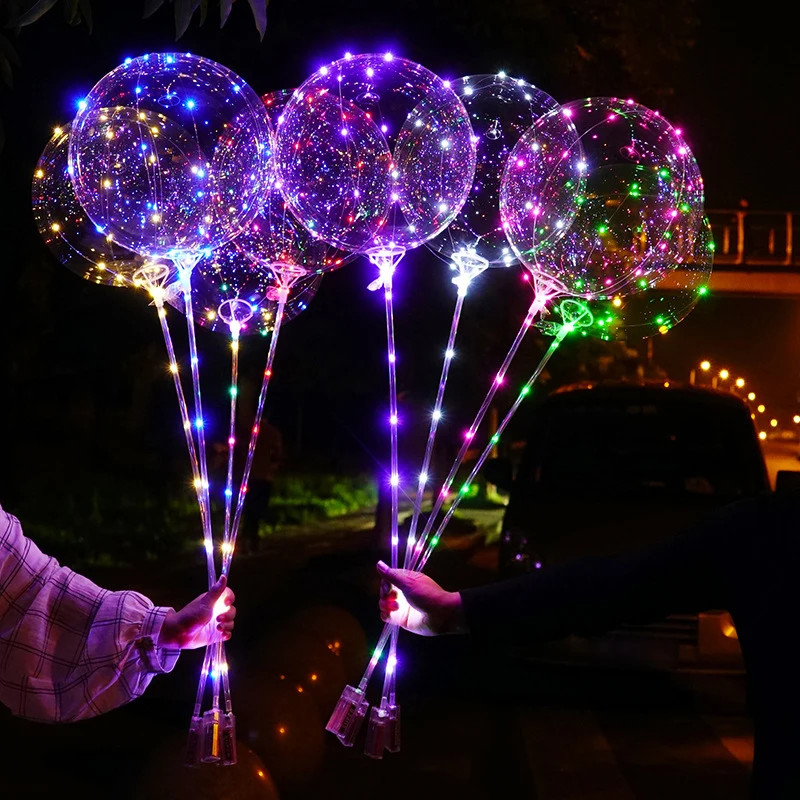 

Nicro 100 Pcs LED Light Balloon Flashing Luminous Lucency Balloon Led Bobo Balloon