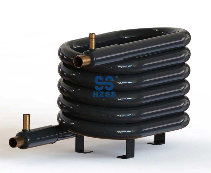 
8HP Direct air source water heater coaxial heat exchanger 