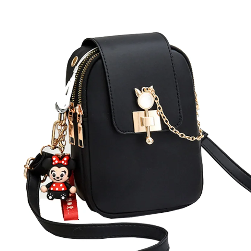 

Crossbody Bag for Women Mini Girls PU Leather Bags Crossbody Zipper Mobile Phones Shoulder Bag