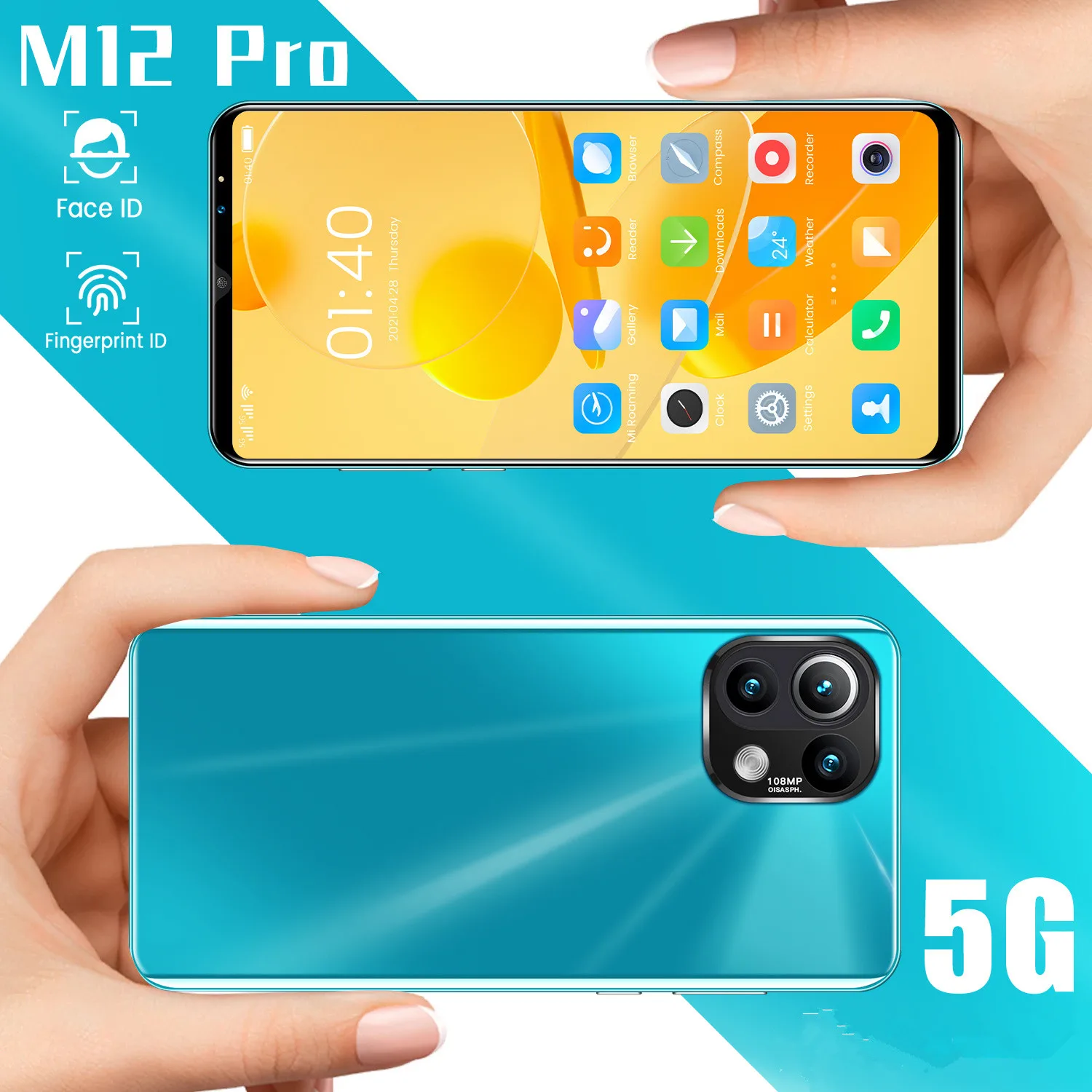 

Free shipping mobile smart phone desbloqui M12 Pro smartphon smartphone 6.1 Inch M12 Pro cell smartphone celular telefon M12 Pro