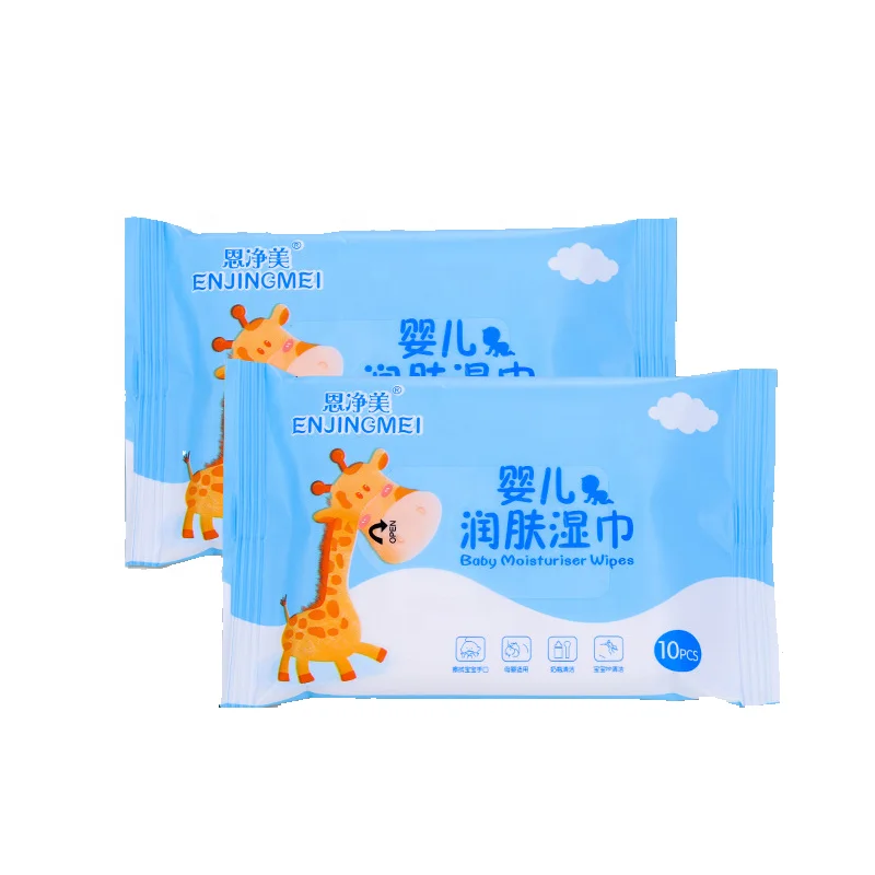 

Custom Logo Baby Sanitizing Wipe Eco Friendly Baby Face Mouth Hand Wipes Travel Bag Quantity Viscose OEM GSM Fabric Packing Pcs