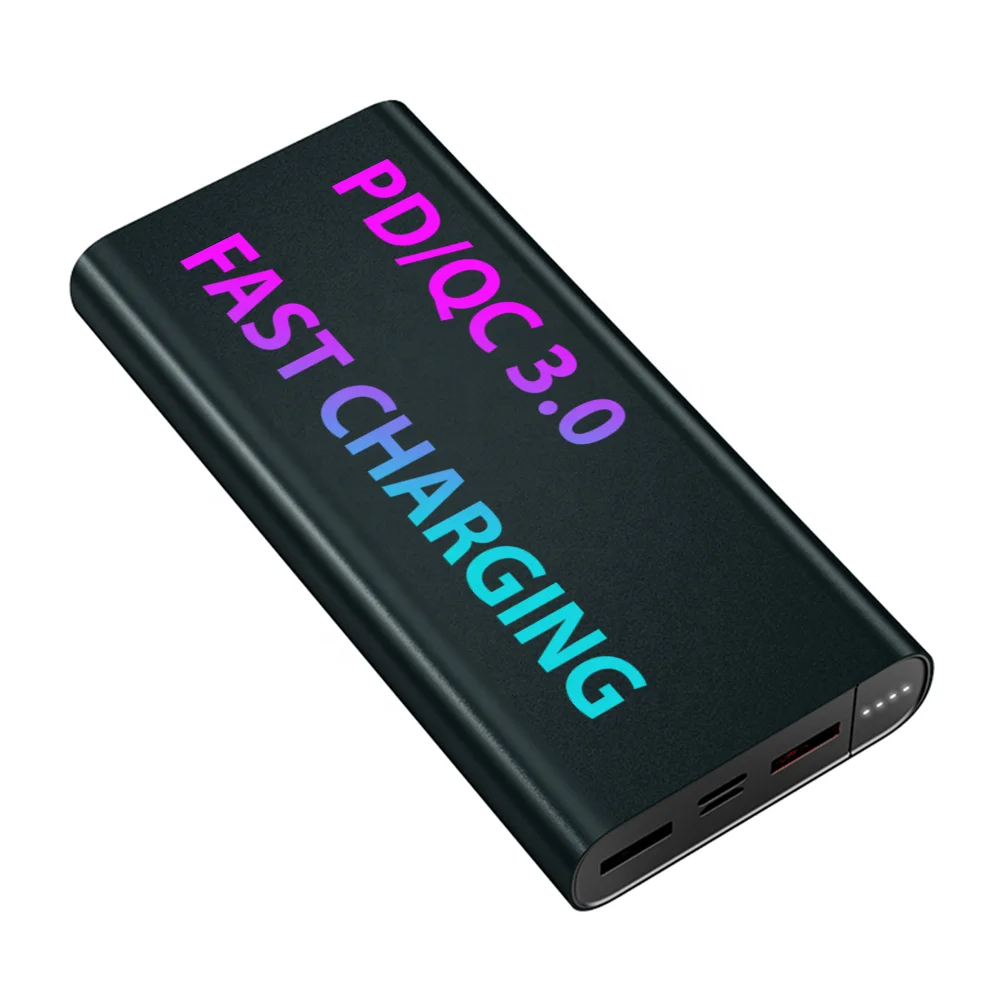 

PD QC Manufacturer Aluminum Alloy Metal 20000mah Quick Charge 3.0 20000 Mah 22.5W Power Bank Power Banks, Black/red/green
