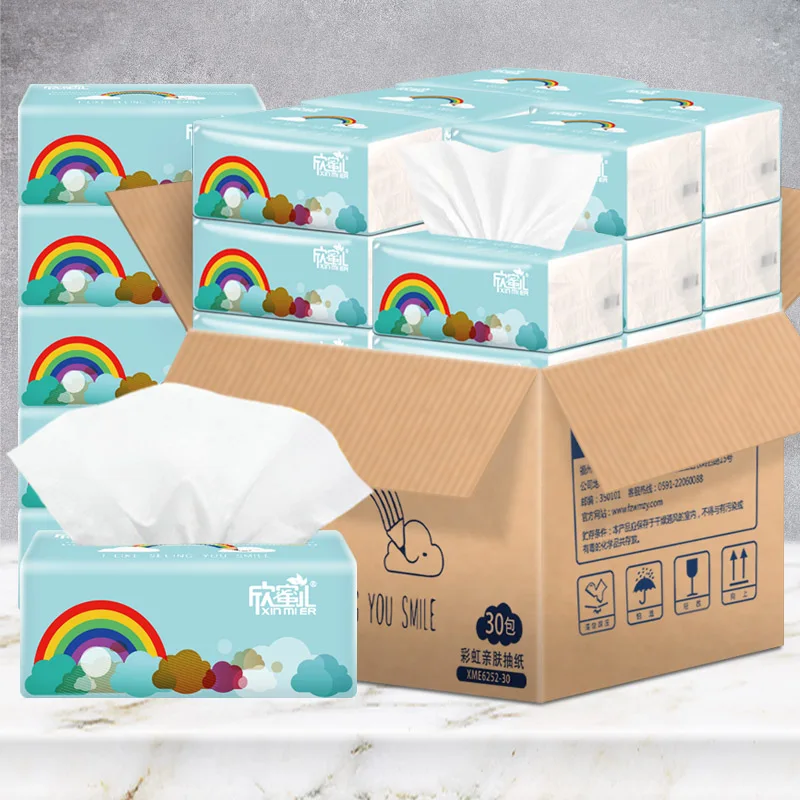 

10off DDP Factori good price stock tissue/face tissu high quality western country facial tissue, White