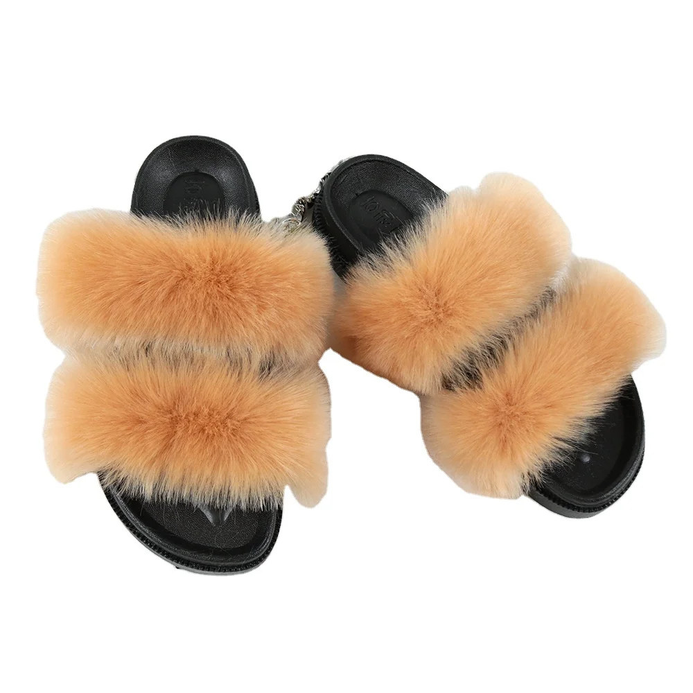 

2021 Arrival Wholesale Wholesale Fluffy Slippers Comfortable Logo Fluffy Slipper, As picture