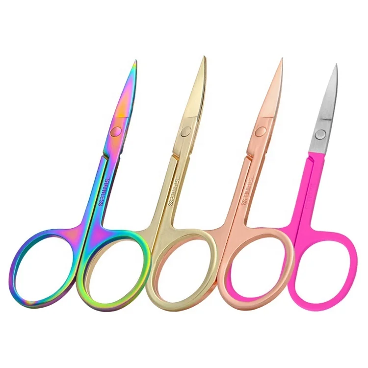 

RLT high quality mini bulk extension custom logo pink private label black eyelash scissors