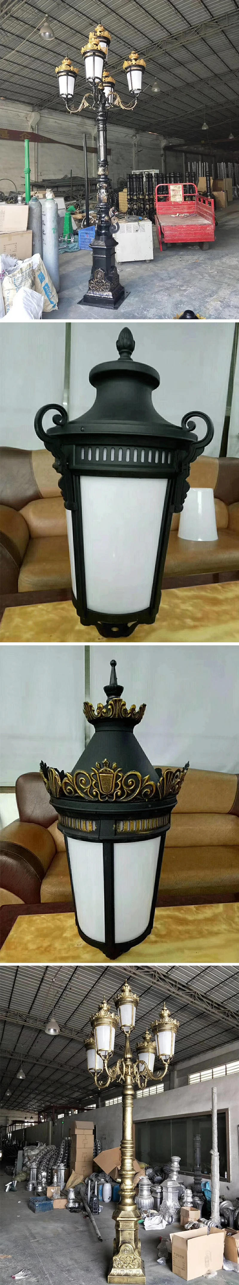 Die-cast aluminum double arms Led Modern European Landscape Light Street Light Outdoor Solar Garden Light